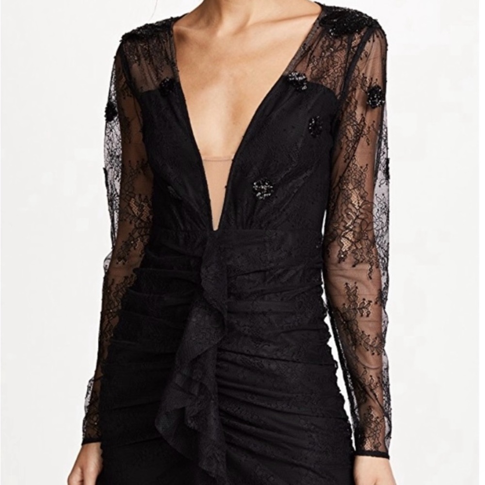 For Love & Lemons Black Lace Dress